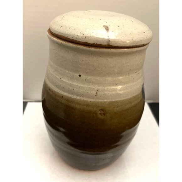Bill Beisser Glazed Stoneware Pottery Jar With Lid, Signed, 81/4” - Picture 4 of 12